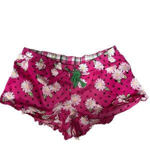 JENNI INTIMATES AND SLEEPWEAR PINK FLORAL SLEEP SHORTS